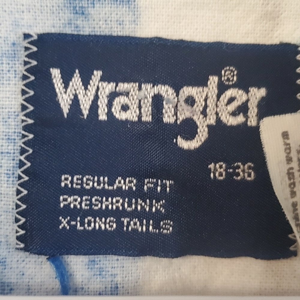 Vintage Rare Wrangler Brushpopper Western Cowboy Xlong Tails. Pearl 18x36. 90s - Picture 5 of 9